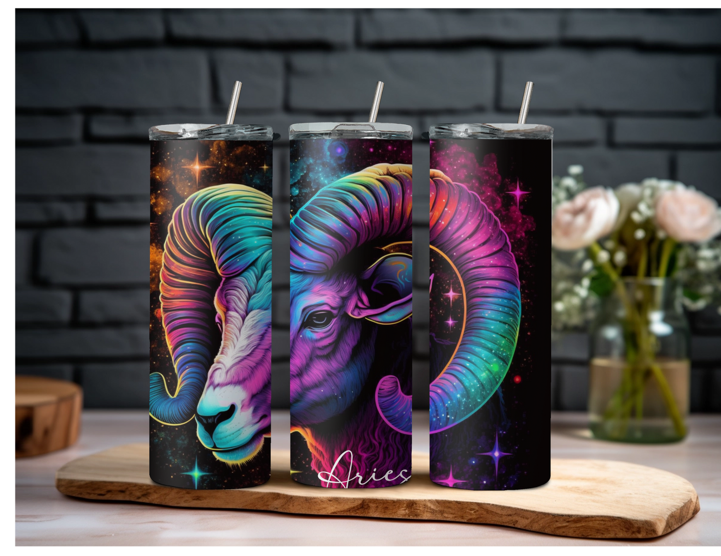 Aries Zodiac 20oz Straight Tumbler