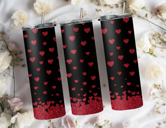 Floating Red Hearts 20oz. Tumbler