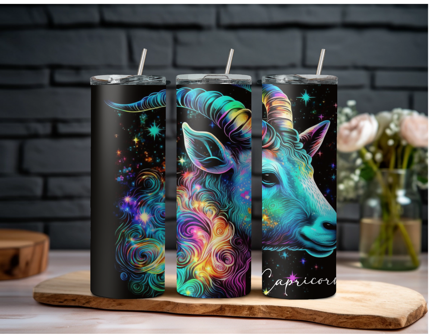 Capricorn Zodiac 20oz Straight Tumbler