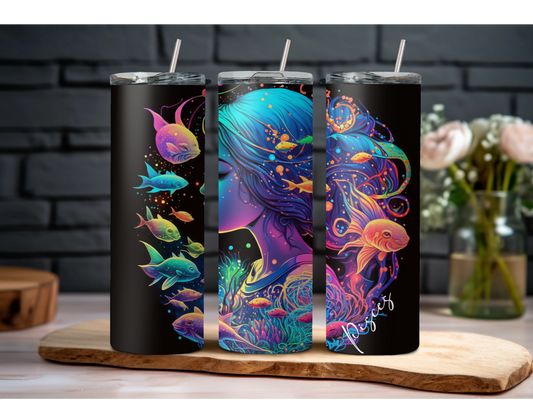 Pisces Zodiac 20oz Straight Tumbler